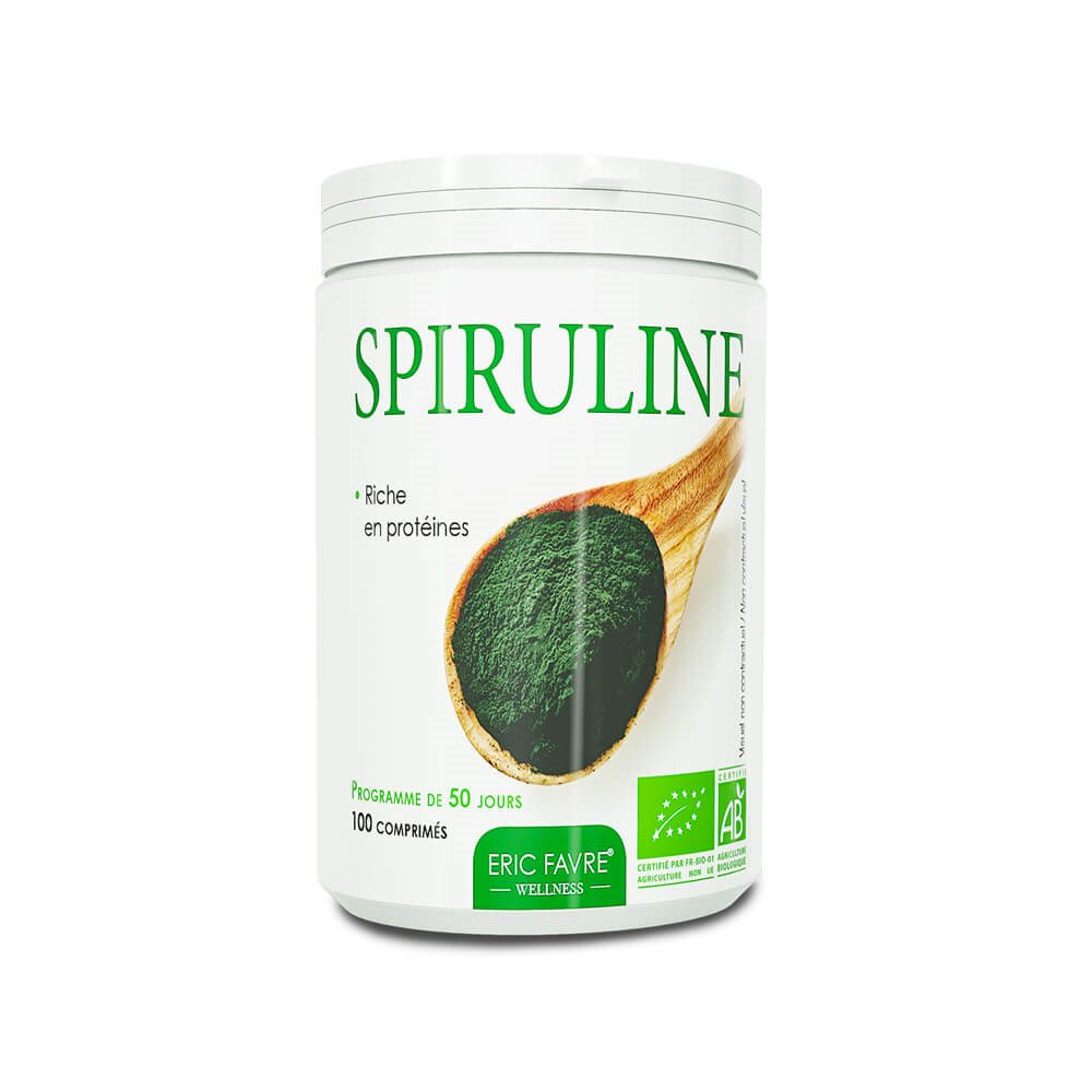 ERIC FAVRE Spiruline 100 Comprimés - Complément Alimentaire Riche en Protéines