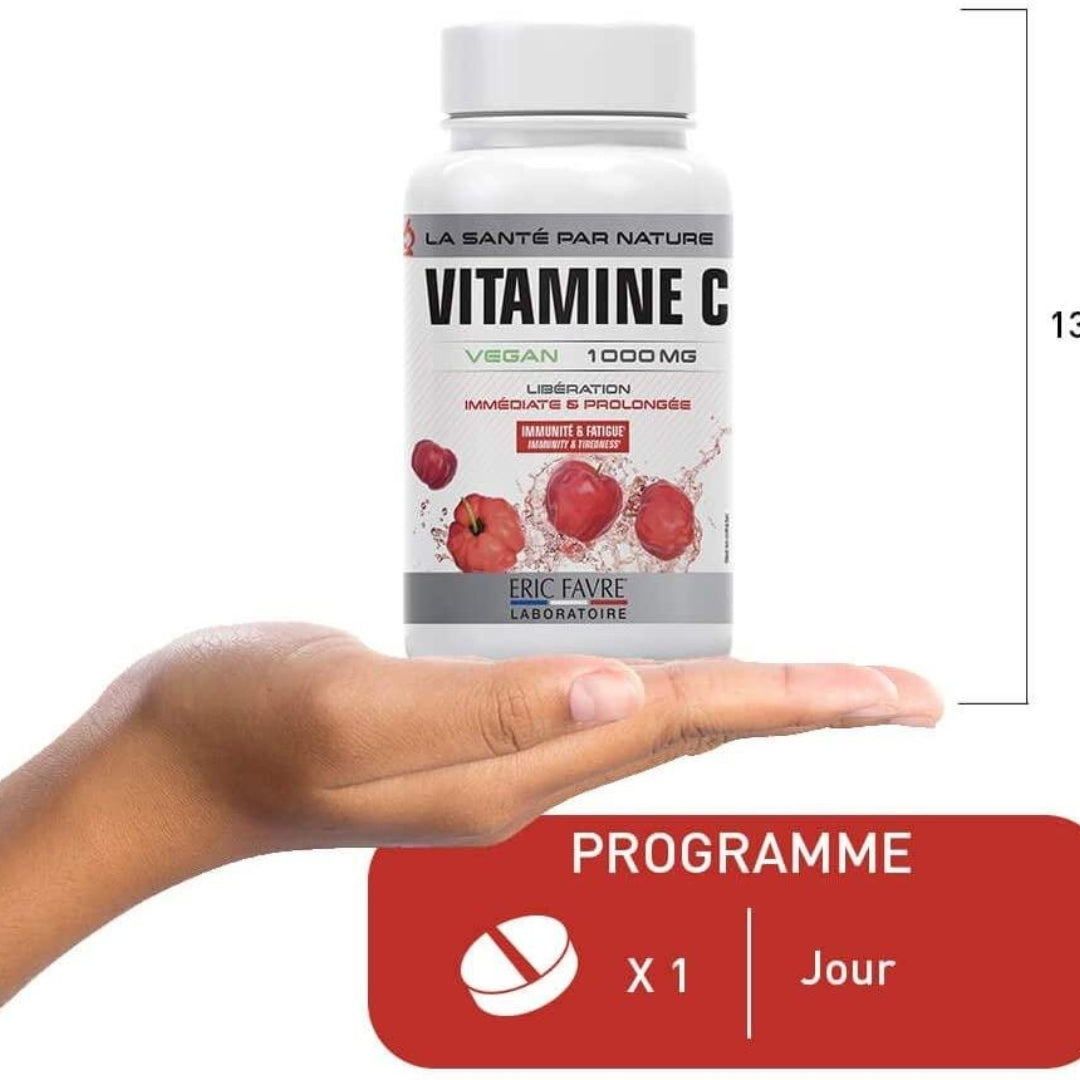 Eric Favre Vitamine C Vegan 1000 mg — pilulier de 100 comprimés