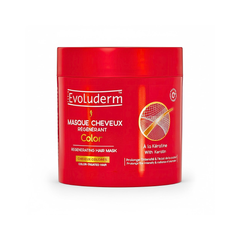 Evoluderm Masque Cheveux Régénérant Color 500 ml — pot rouge, kératine, cheveux colorés