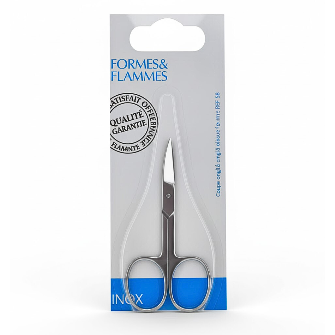 Formes&Flammes Ciseaux A Ongles Courbes Acier Forge Inoxydab