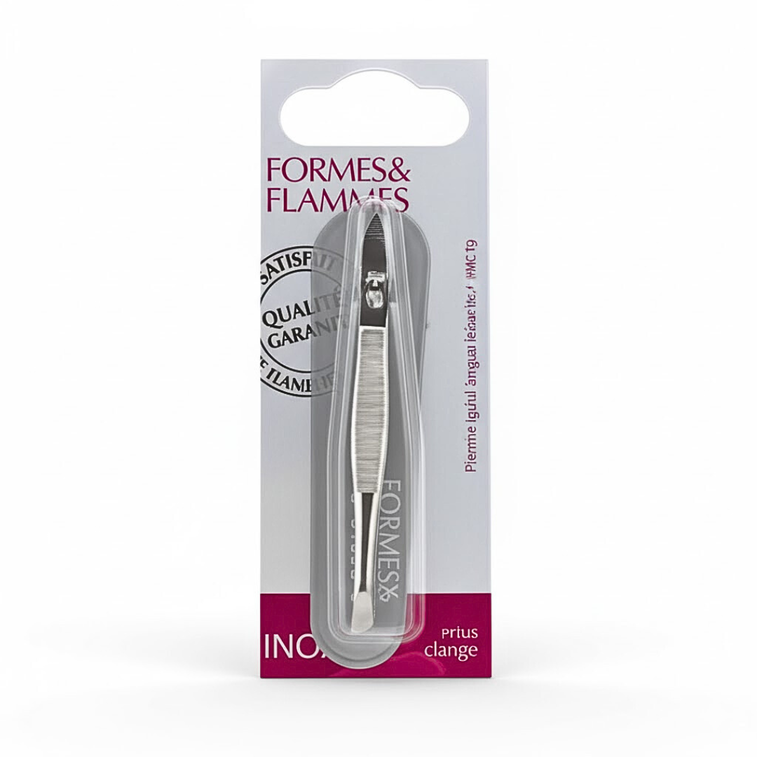 Formes&Flammes Pince A Epiler Acier Forge Bouts Dores Forme