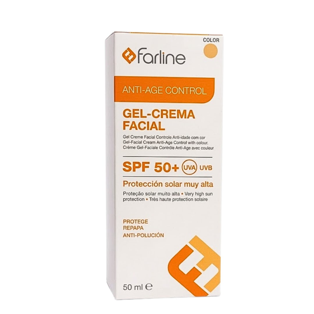 Farline Écran Solaire Gel-Crème SPF50+ Peaux Sèches 50ml