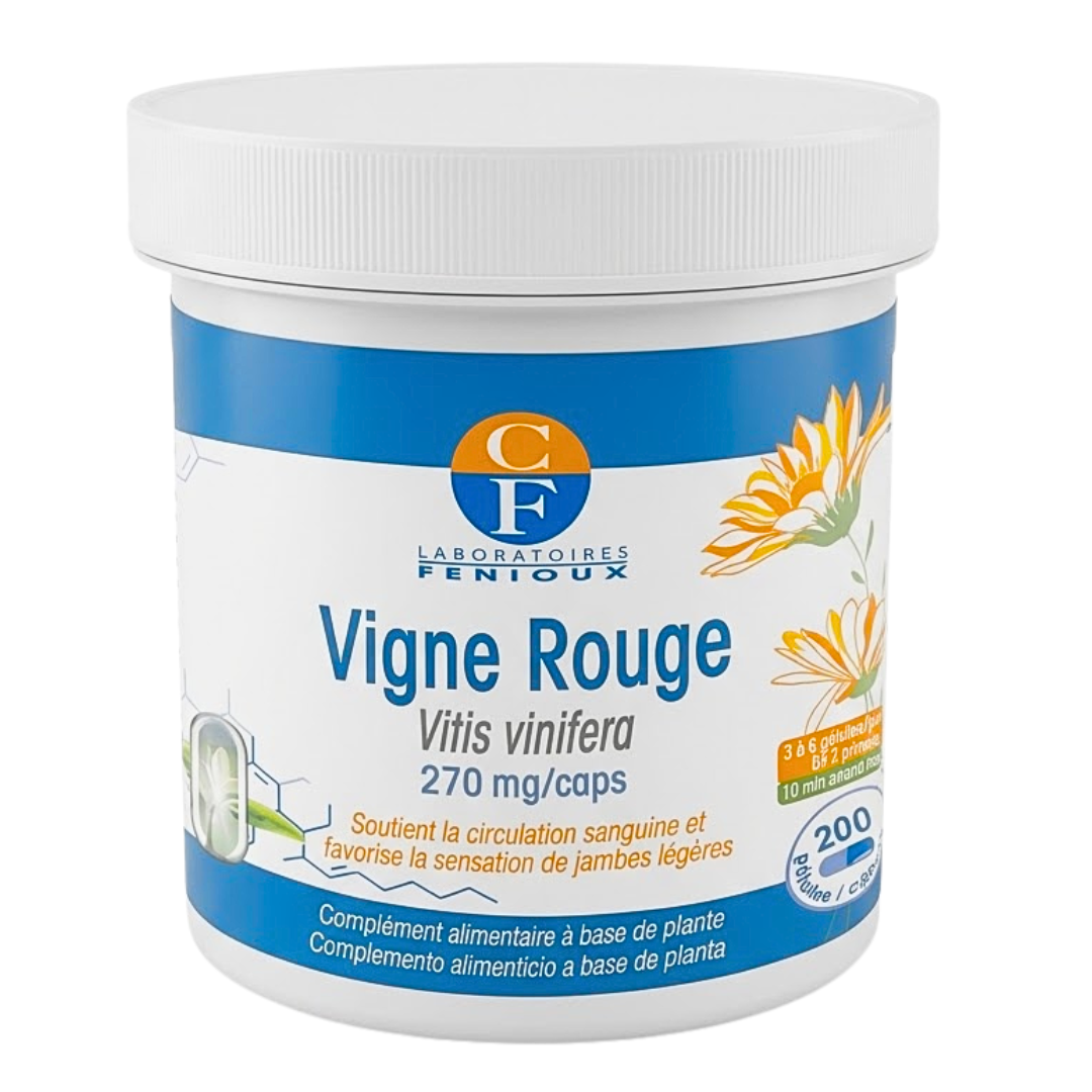 Fenioux Vigne Rouge 200 Gélules - Jambes Légères