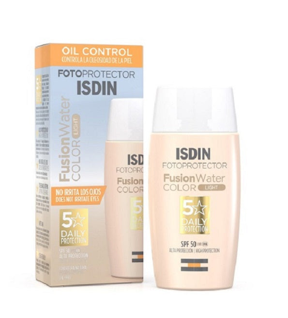 ISDIN Water Color Light SPF 50 واقي شمسي ملون للوجه