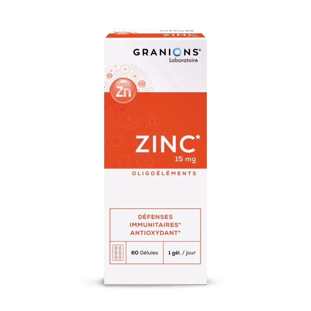 Granions Zinc 15mg Complément Immunité 60 gélules