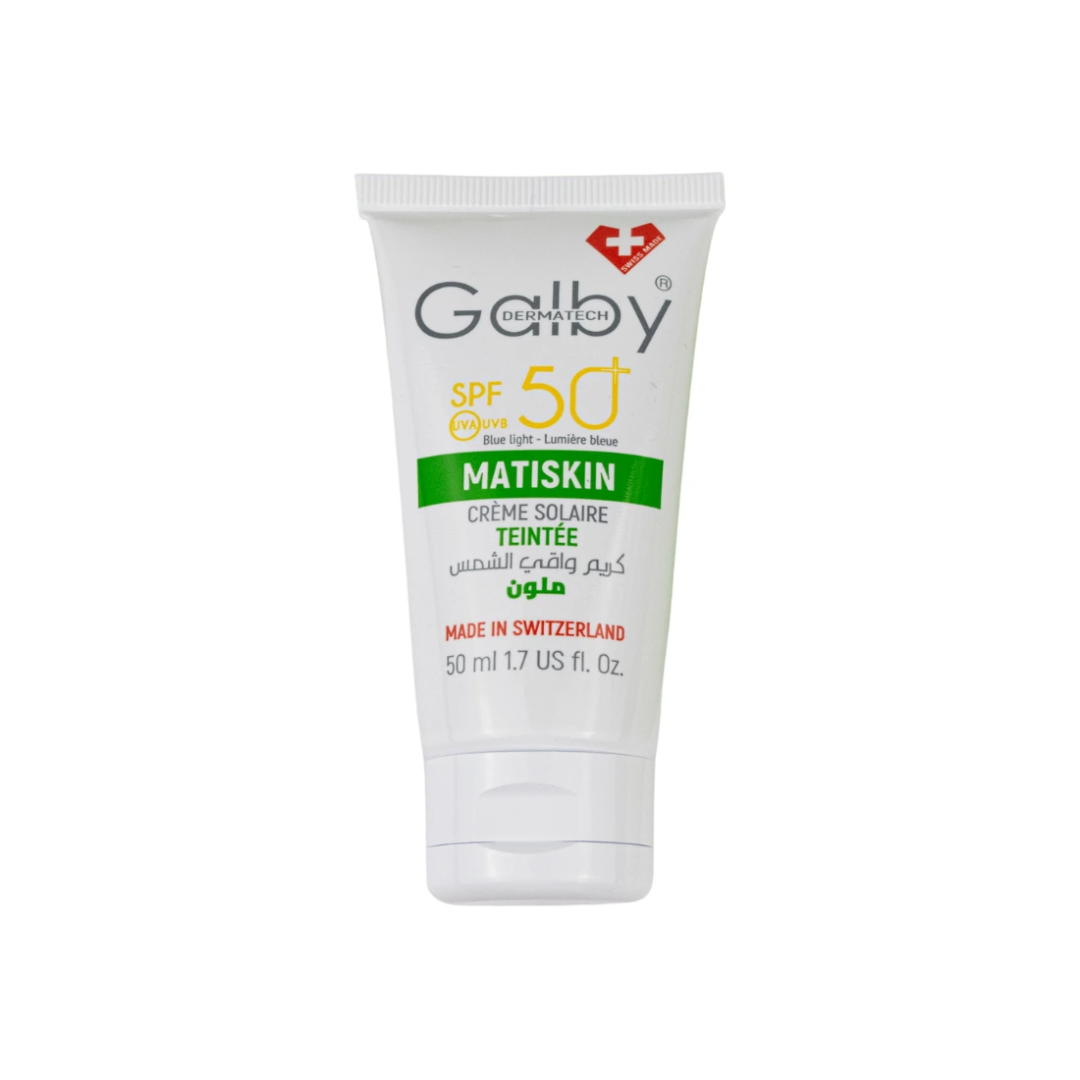 Galby Crème Solaire Teintée SPF50+ Visage - Très Haute Protection