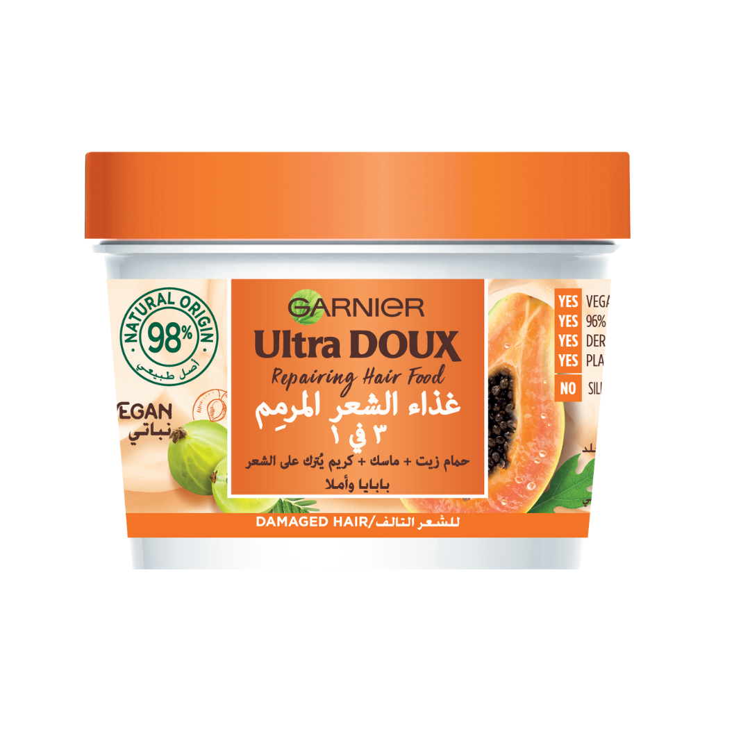 GARNIER Ultra Doux Hair Food Papaye Masque Cheveux 390ml
