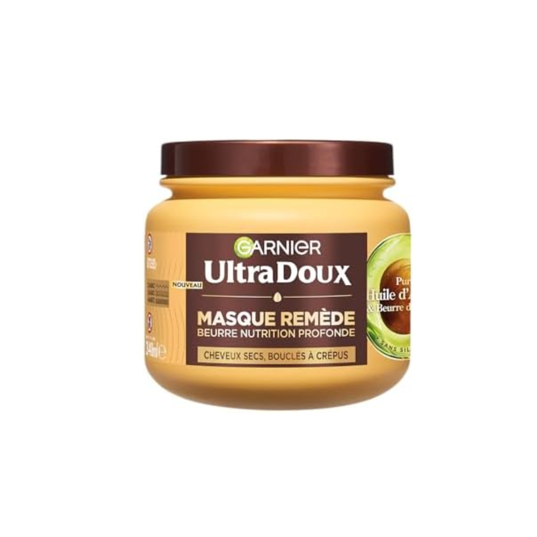 GARNIER Ultra Doux Masque Remède Avocat 340ml - Masque capillaire nourrissant