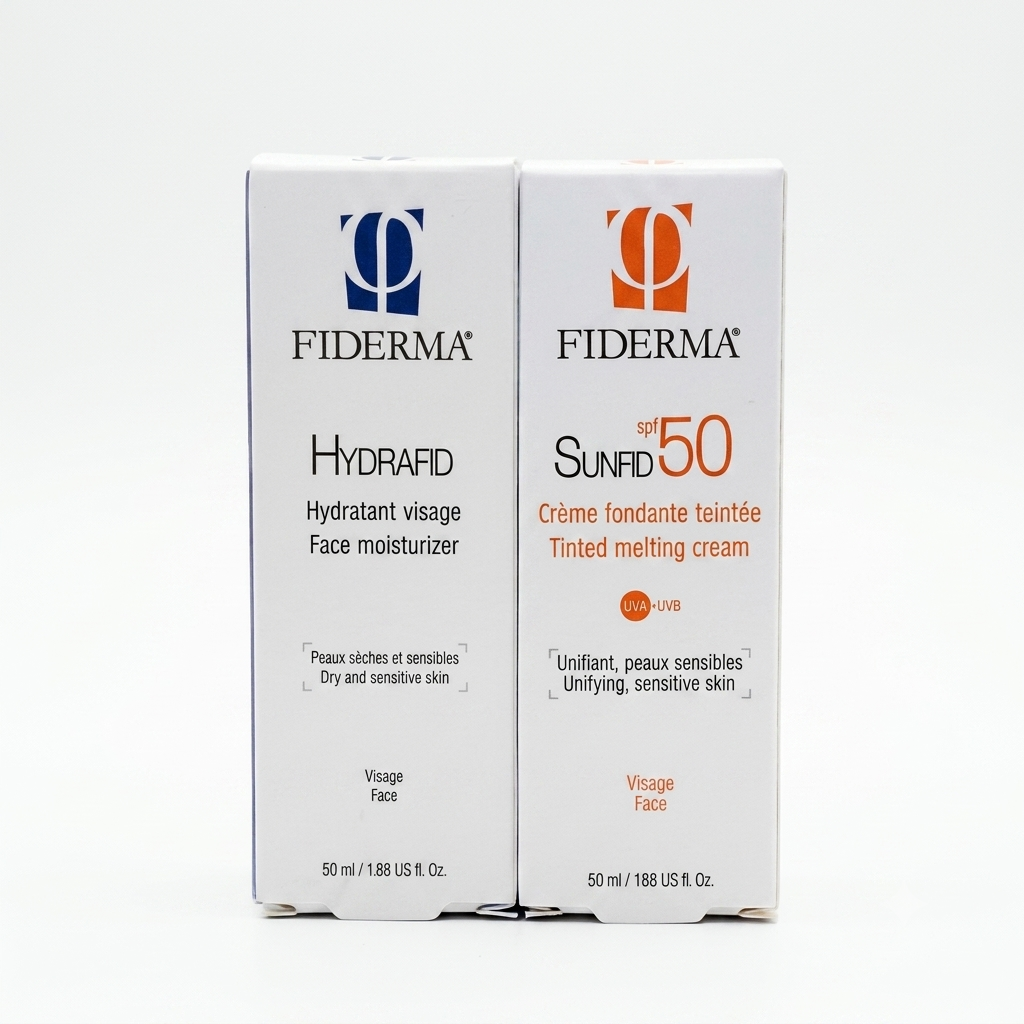 Fiderma Hydrafid Creme Hydratant Visage 50ml+Sunfid Spf50+ 5