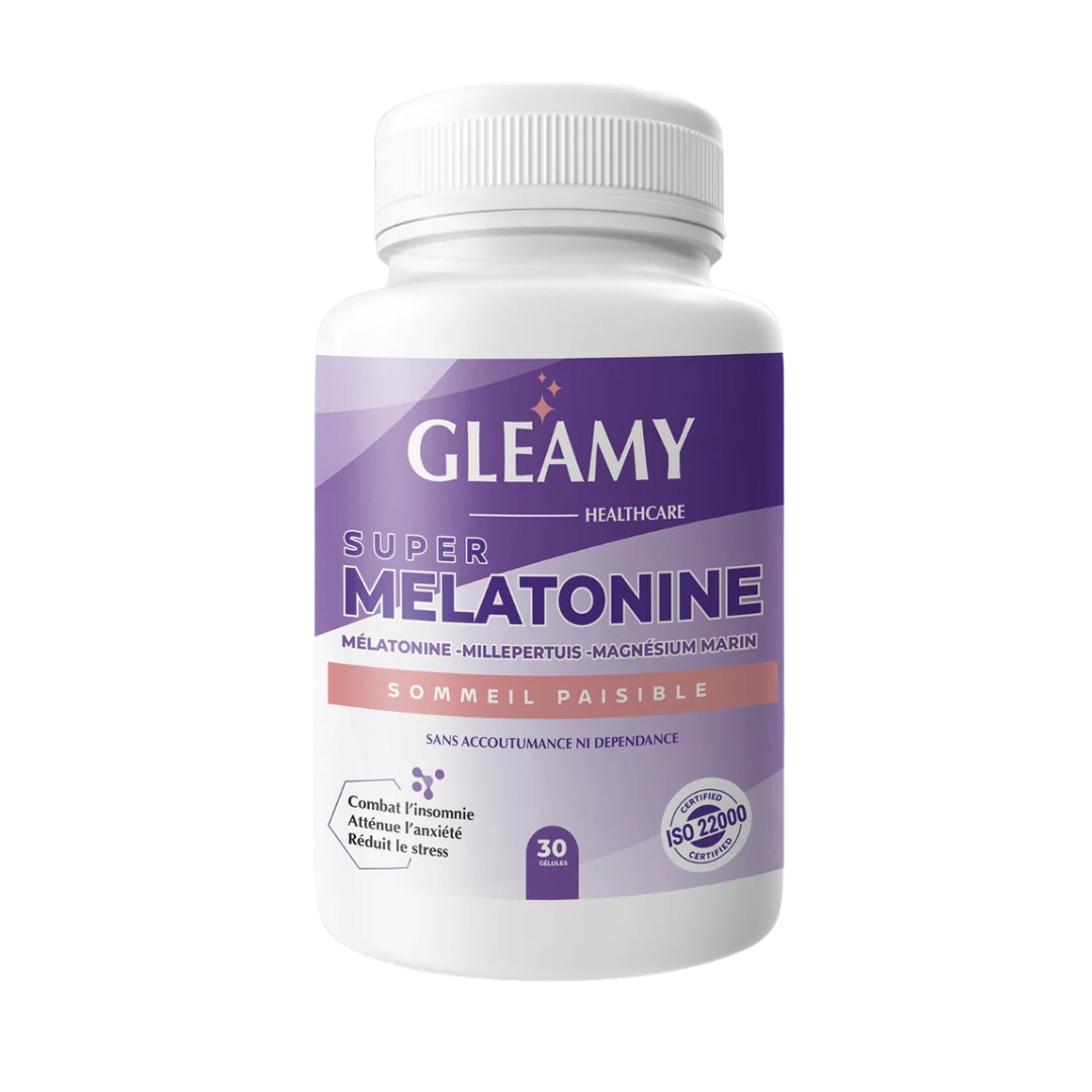 Gleamy Super Mélatonine 30 Gélules Sommeil