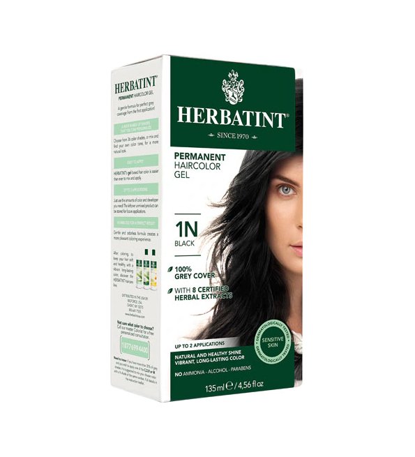 Herbatint Soin Colorant Permanent 1N Noir - Coloration Naturelle