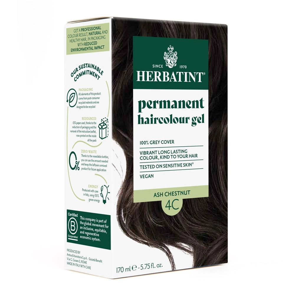 Herbatint 4C Châtain Cendré Gel Colorant Permanent 150ml