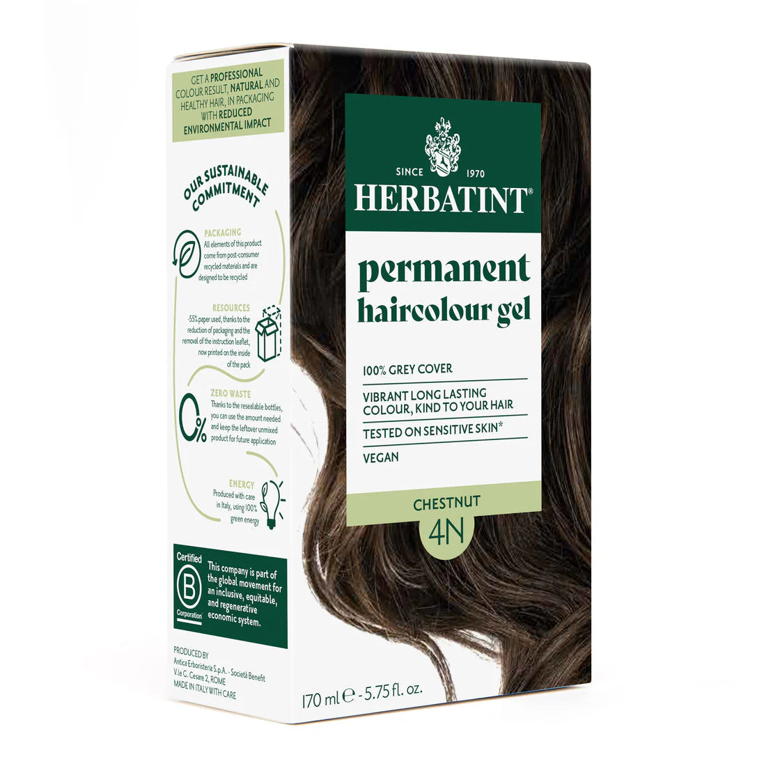 Herbatint Soin Colorant Permanent 4N Châtain 150ml