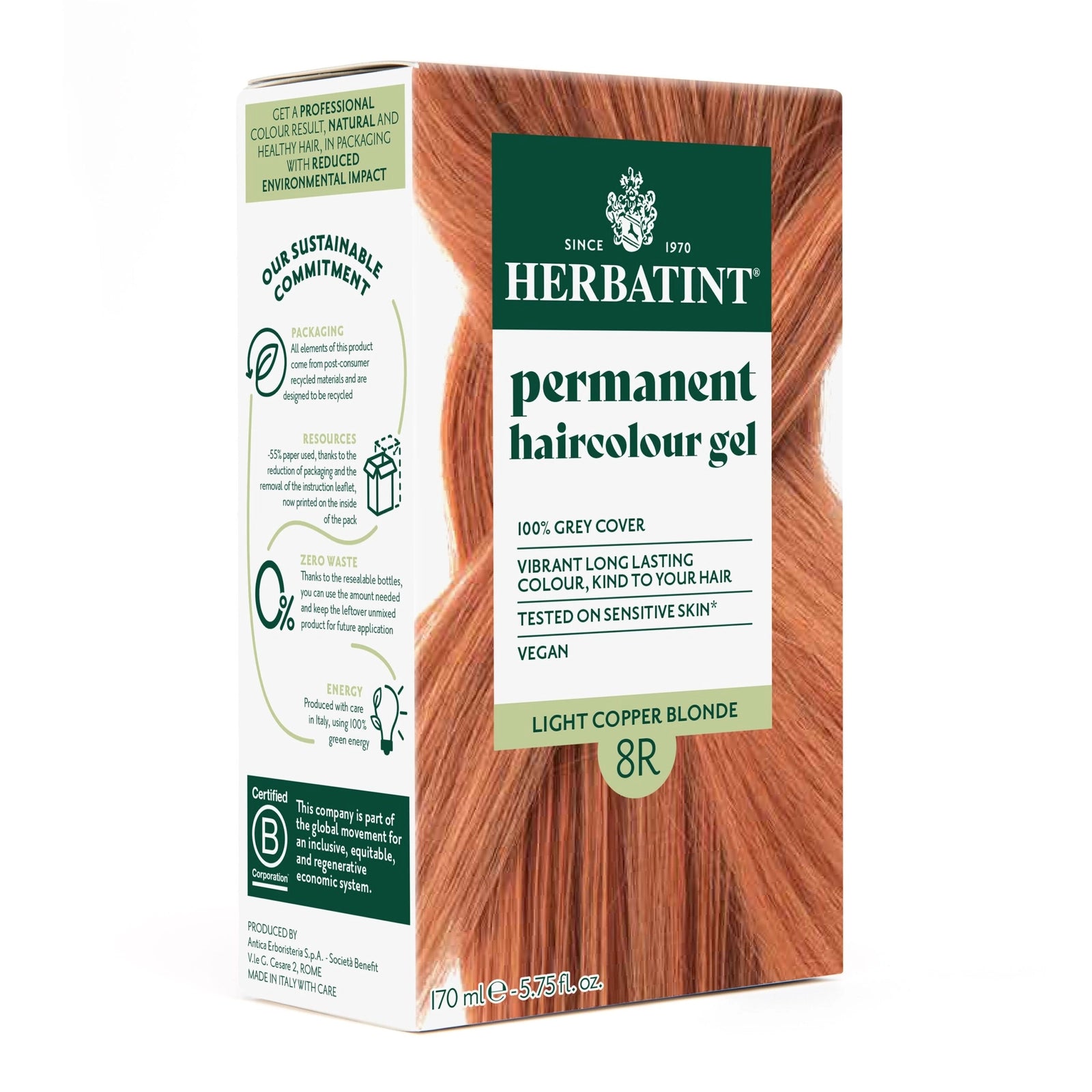 Herbatint Soin Colorant Permanent 8R Blond Clair Cuivré
