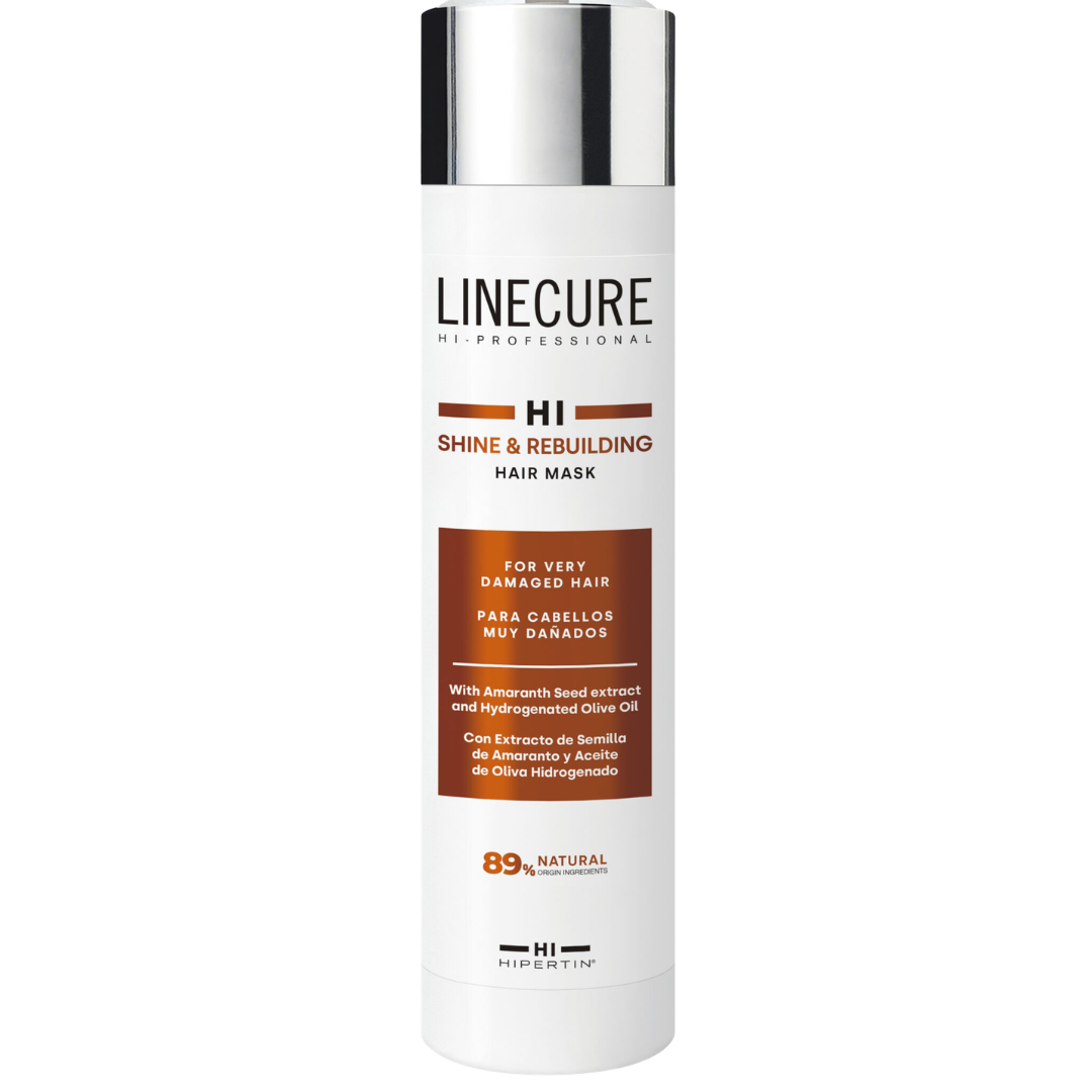 Hipertin Linecure Shine & Rebuilding Hair Mask 300 ml, flacon, masque cheveux très abîmés