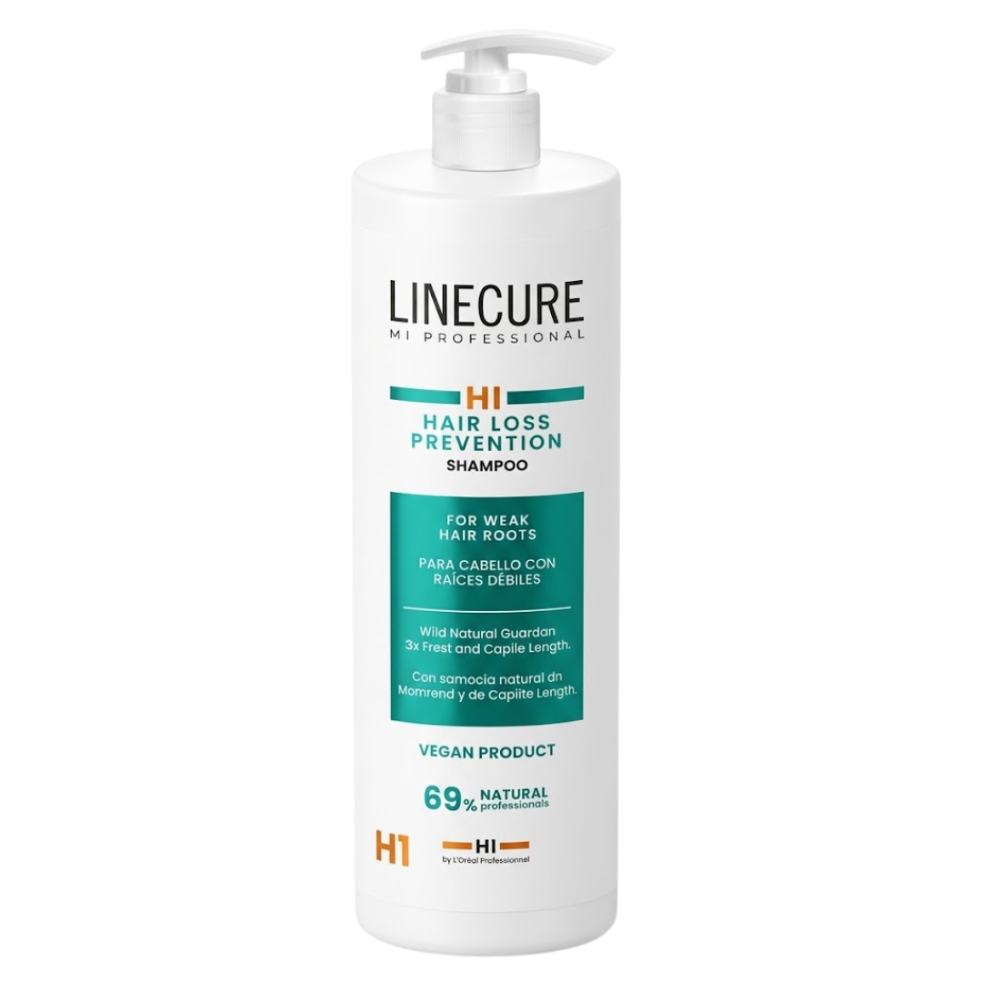 Hipertin Linecure Shampooing Hair Loss Prevention 1 L, flacon pompe format professionnel, anti-chute