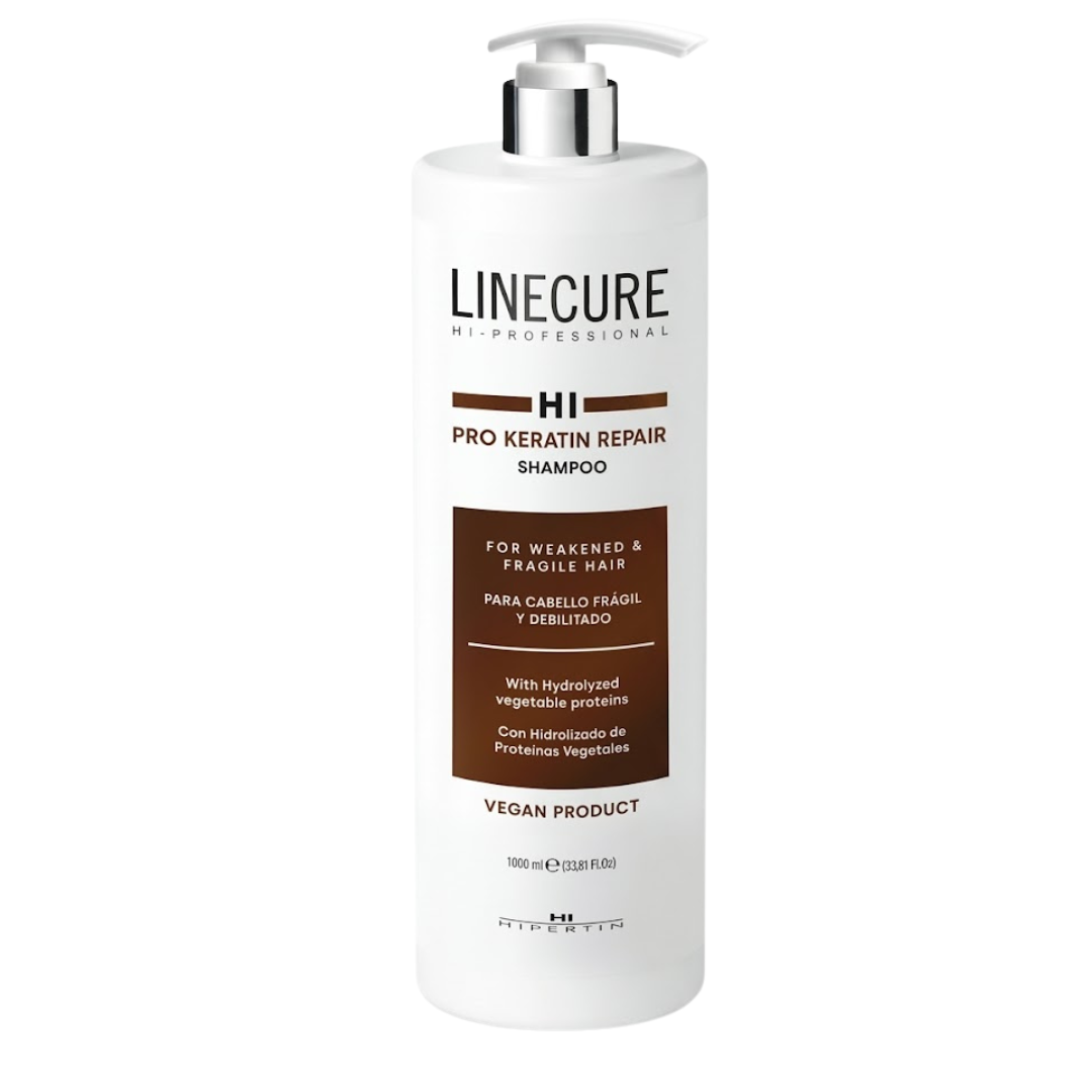 Hipertin Linecure Shampooing Pro Keratin Repair 1 L, flacon pompe format professionnel