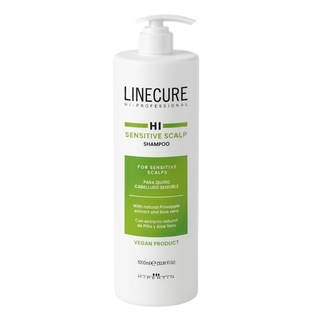 Hipertin Linecure Shampooing Sensitive Scalp 1 L, flacon pompe format professionnel, cuir chevelu sensible