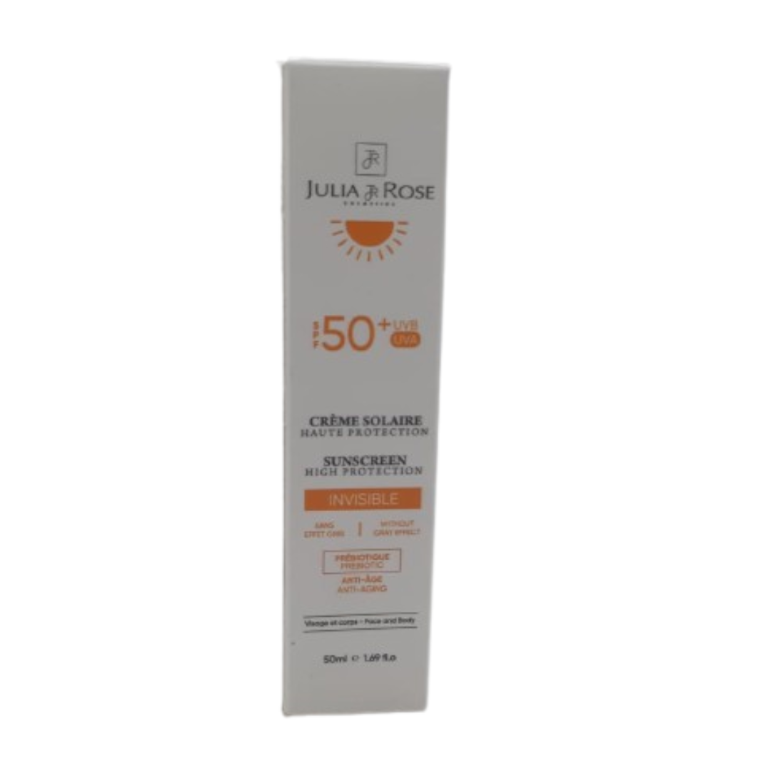 كريم الحماية من الشمس غير المرئي بالبروبيوتيك SPF50+ من جوليا آند روز