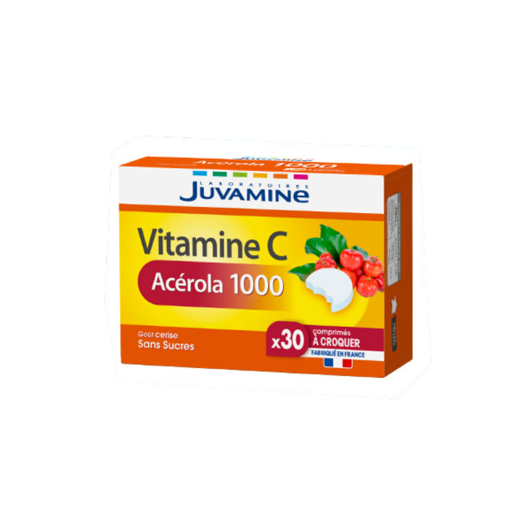 JUVAMINE Vitamine C Acérola Immunité 30 Comprimés