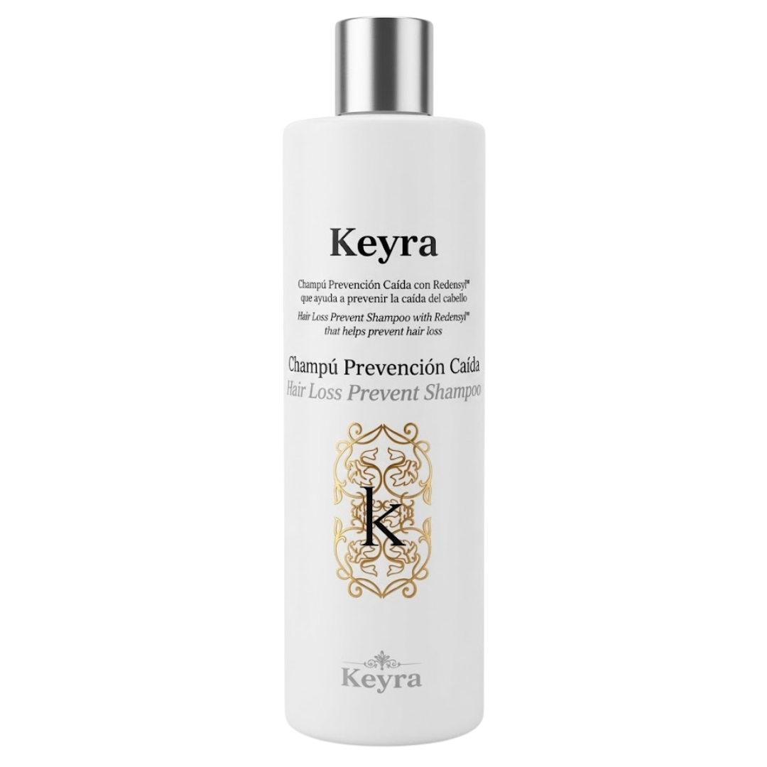 Keyra Shampooing Hair Loss Prevent au Redensyl, flacon blanc, shampooing antichute