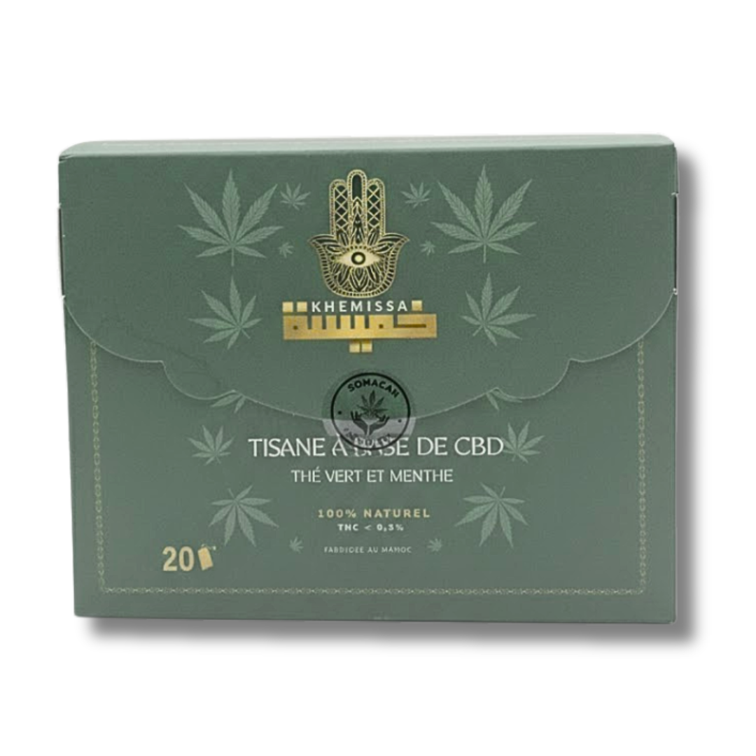 BD Khemissa Tisane CBD Thé Vert Menthe 20 sachets