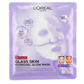 L'Oréal Paris Revitalift Glass Skin masque hydrogel éclat, sachet violet, acide hyaluronique, adénosine et glycérine