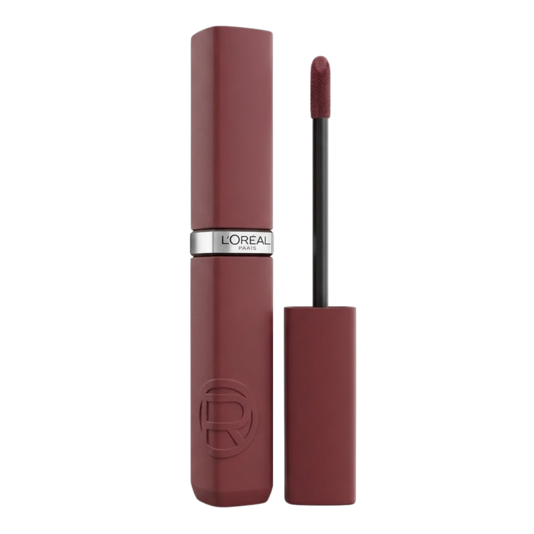 L'Oréal Paris Infaillible Laque Resistance 625 Midnight Bordeaux, rouge à lèvres liquide laqué et son applicateur