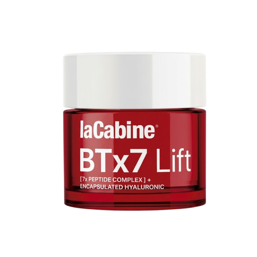 La Cabine BTx7 Lift crème anti-rides peptides et acide hyaluronique 50 ml, pot rouge