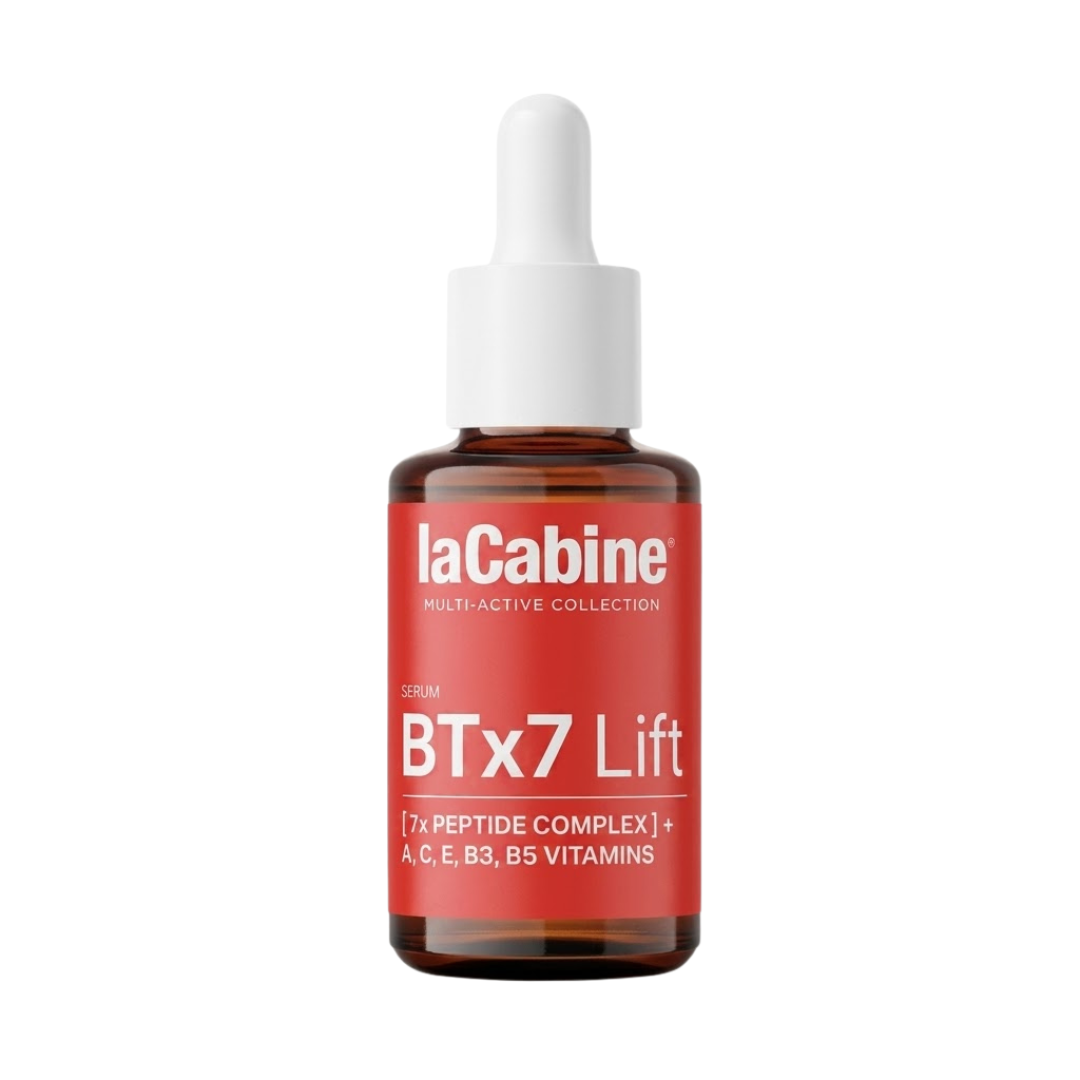 La Cabine BTx7 Lift sérum anti-rides 7 peptides 30 ml, flacon pipette rouge