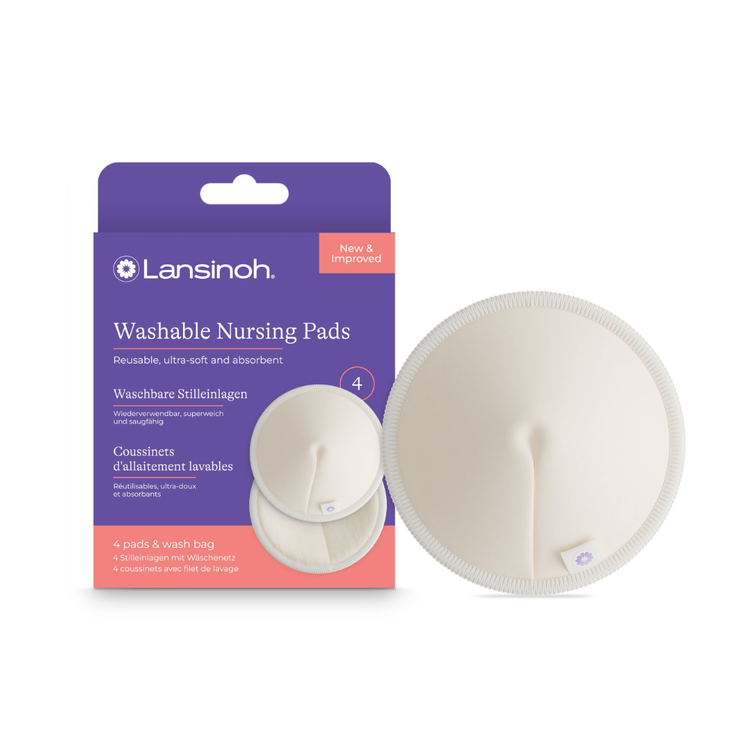 وسادات رضاعة قابلة للغسل من لانسينو × 4