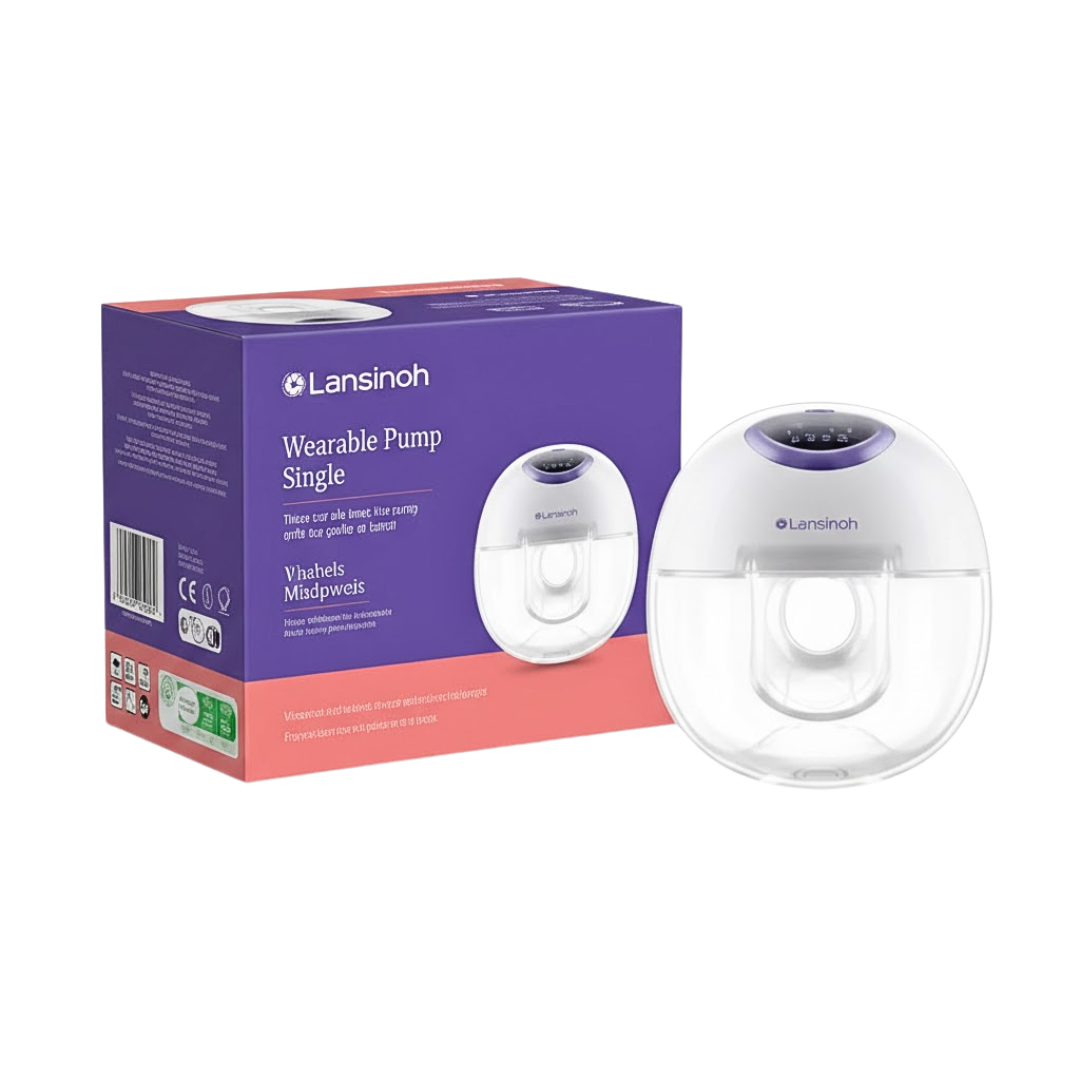 شفاط حليب ثدي يدوي فردي مدمج من Lansinoh