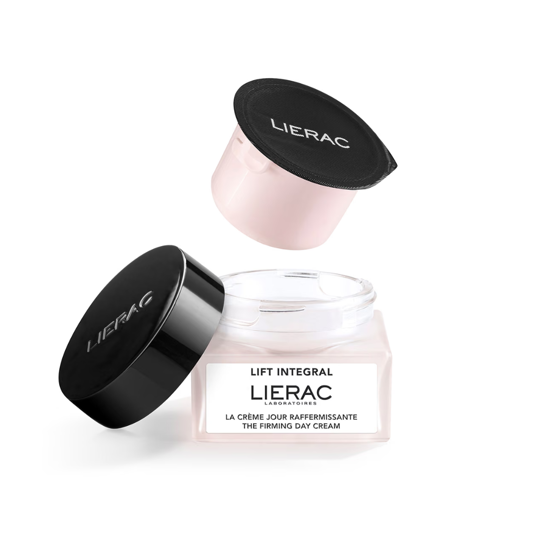Lierac Lift Integral La Crème Jour Raffermissante Recharge 50 ml, godet recharge et pot, crème de jour anti-rides