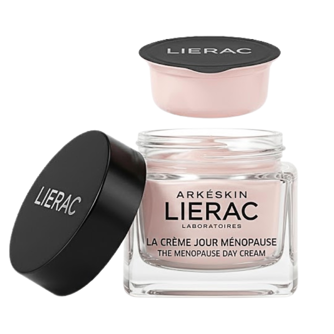 Lierac Arkéskin La Crème Jour Ménopause Recharge 50 ml, pot et godet recharge, soin visage ménopause