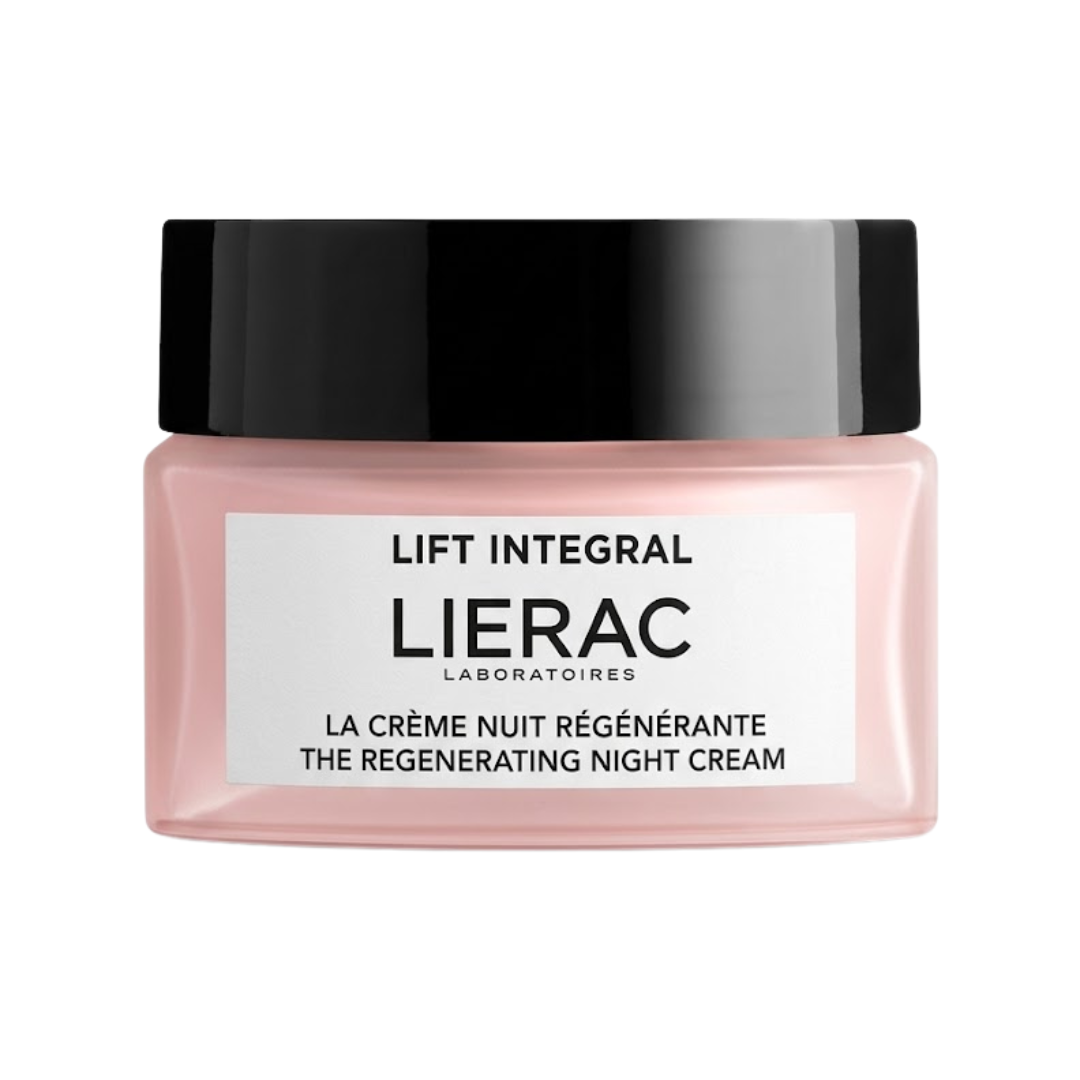 Lierac Lift Integral La Crème Nuit Régénérante Pot 50 ml, pot rose, crème de nuit anti-rides fermeté