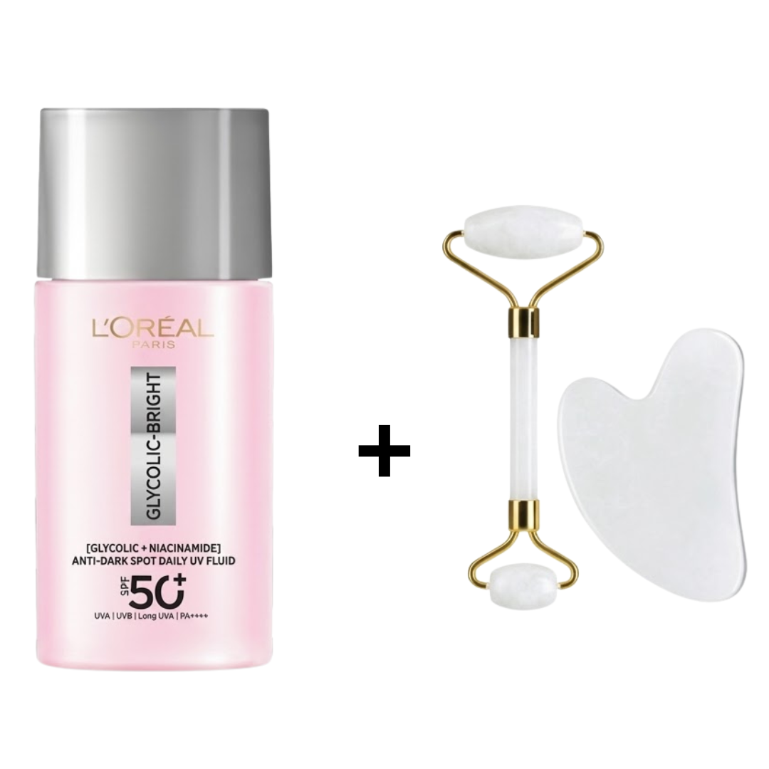 L'Oréal Paris Glycolic Bright Sérum + Glowing Coffret Gua Sha