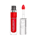 L'Oréal Paris Plump Ambition huile à lèvres 380 Rouge In Love 5 ml, flacon rouge et applicateur