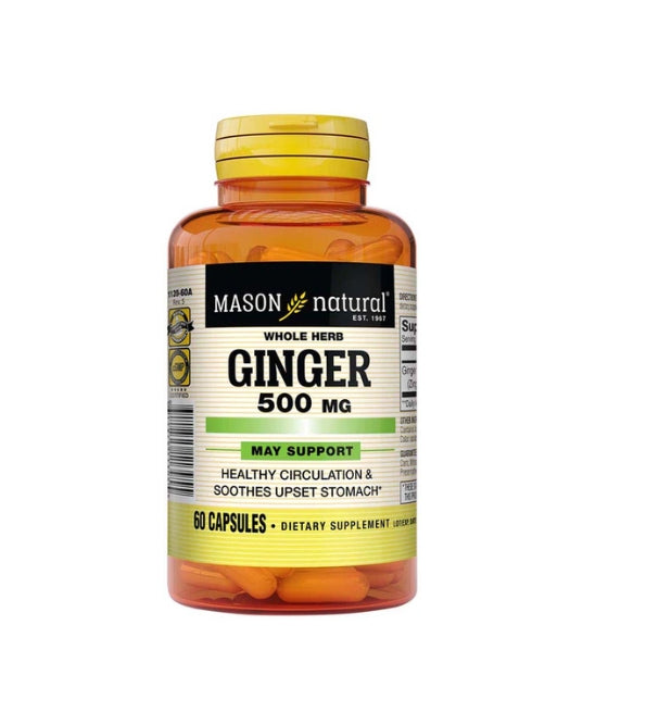 Mason Natural Gingembre 500mg 60 Capsules