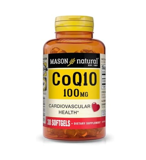 Mason Natural CoQ10 100 mg - Coenzyme Q10 Antioxydant 30 Capsules Molles