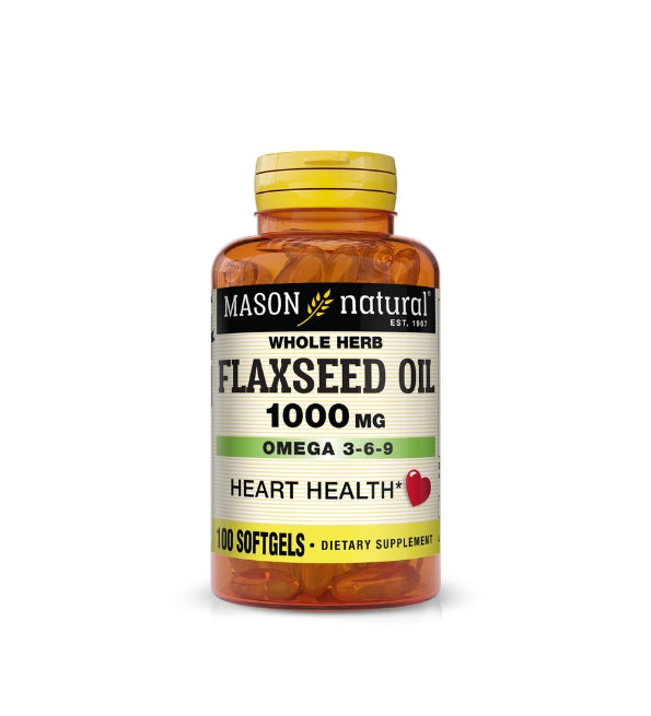 Mason Natural Huile de Lin 1000 mg 100 Softgels