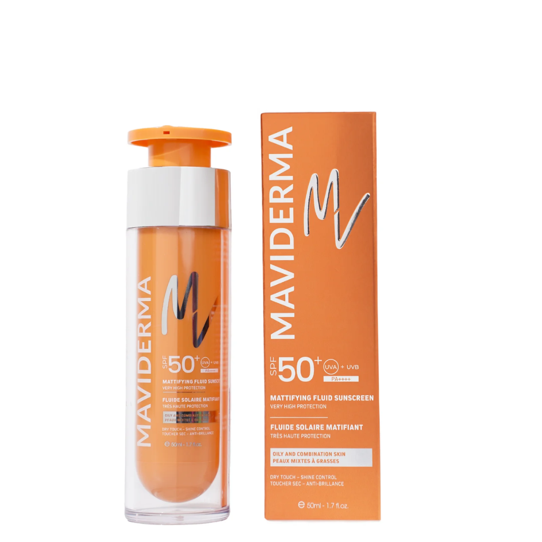 Maviderma واقي شمس سائل مطفأ اللمعة SPF50+ 50 مل