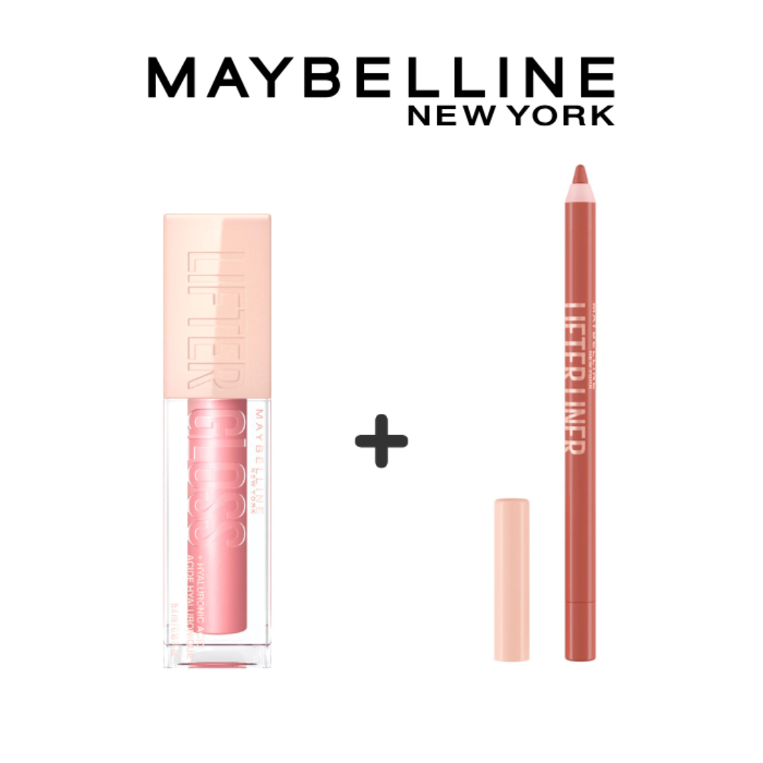 عبوة ملمع الشفاه Maybelline Lifter Gloss Silk + محدد الشفاه Lifter