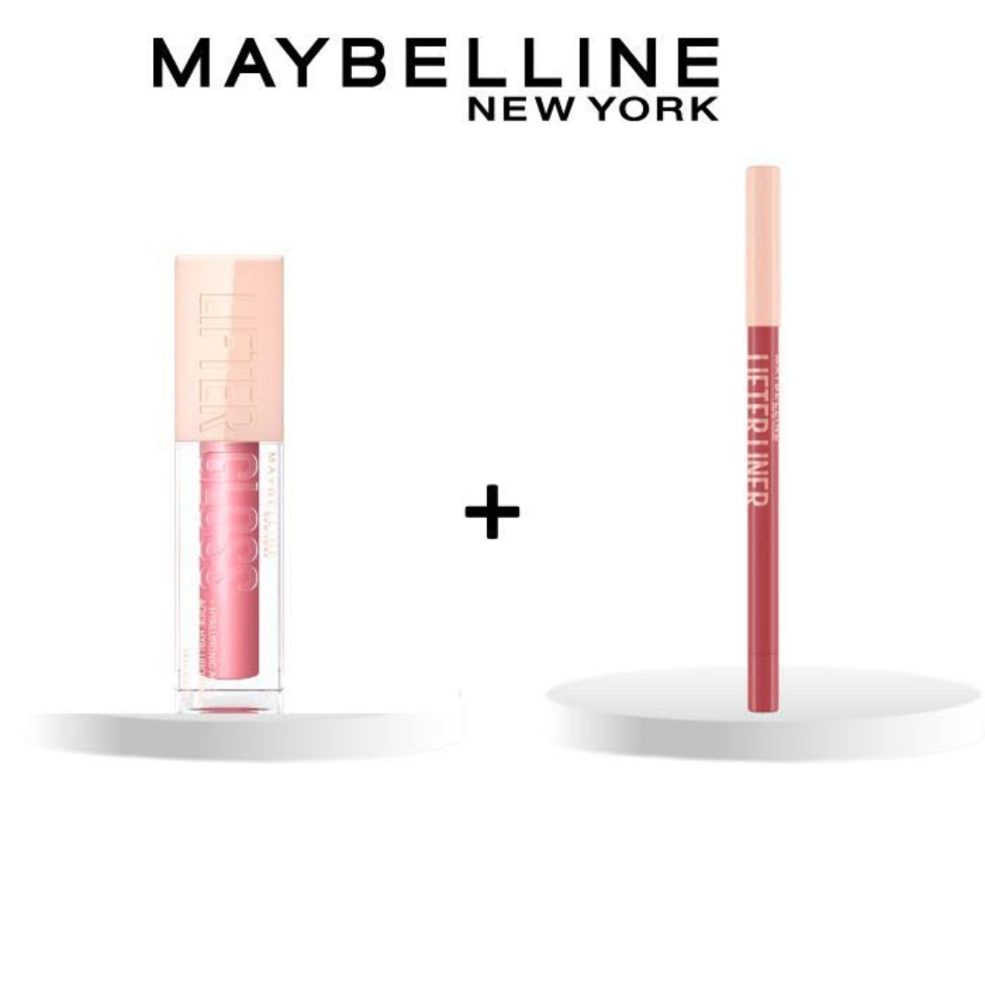 عبوة ملمع الشفاه Maybelline Lifter Gloss Petal + محدد الشفاه Lifter Liner