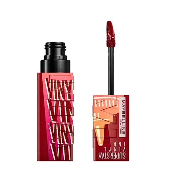 Maybelline Super Stay Vinyl Ink 195 Barbecue أحمر شفاه سائل لامع يدوم طويلاً