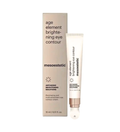 Mesoestetic Age Element Brightening Eye Contour 15 ml, boîte beige et tube à applicateur céramique