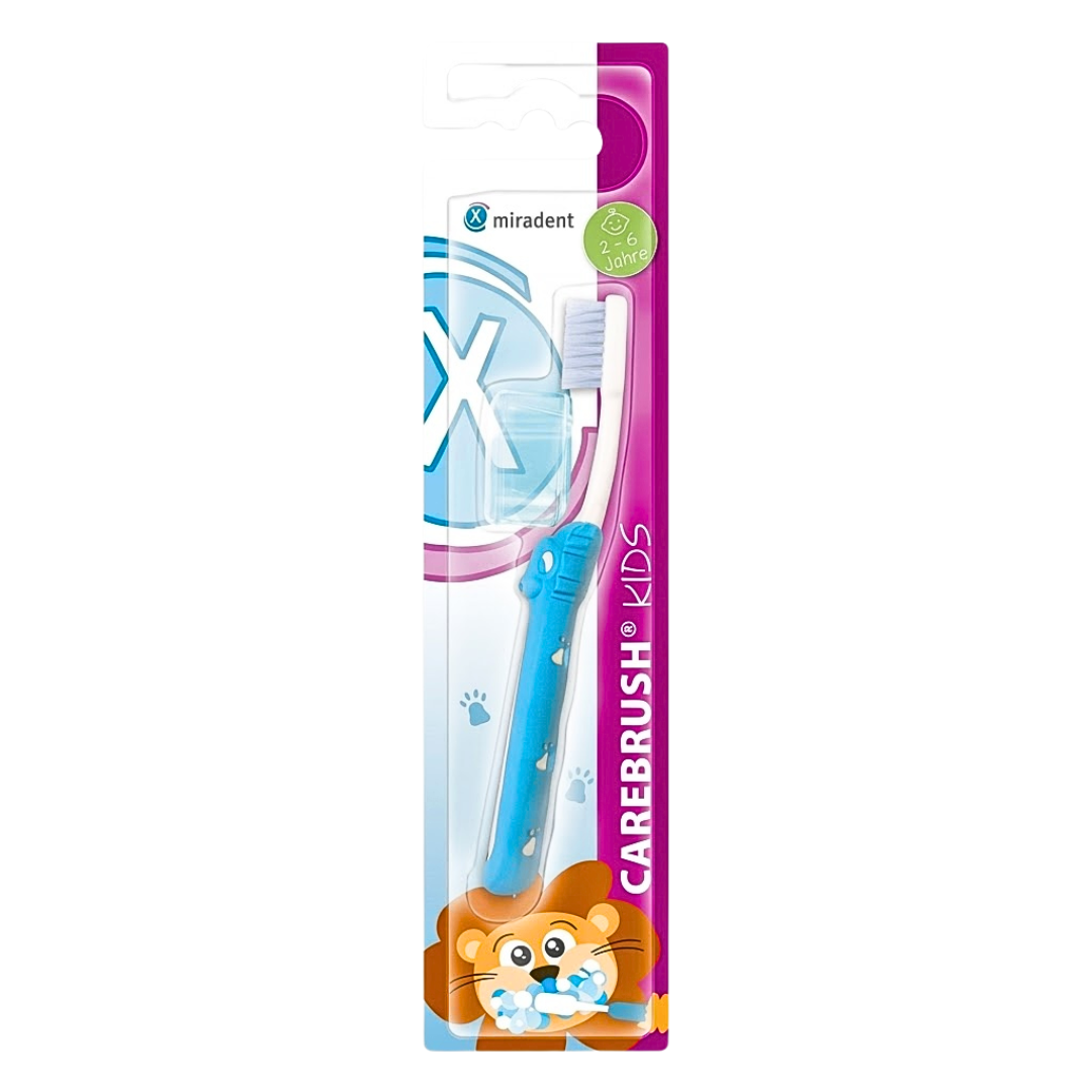 Miradent Carebrush Kids فرشاة أسنان للأطفال باللون الأزرق