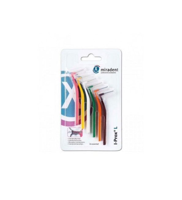 Miradent I-Prox L assortiment, blister de 6 brossettes interdentaires de couleurs différentes