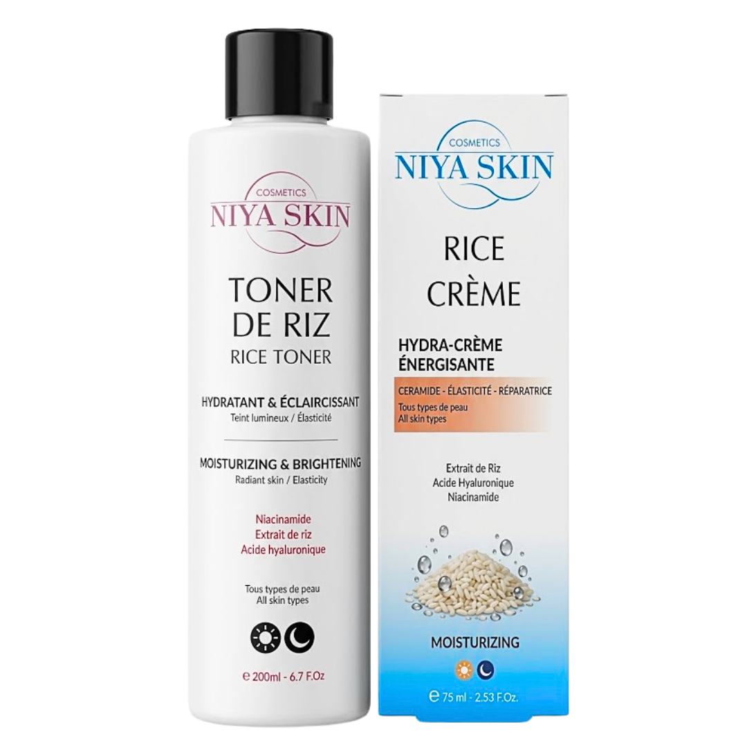 Niya Skin Toner De Riz 200ml+Rice Creme Energisante 75ml Pac