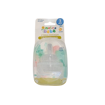 Notre Bébé 2 Tétines Débit Variable +0m