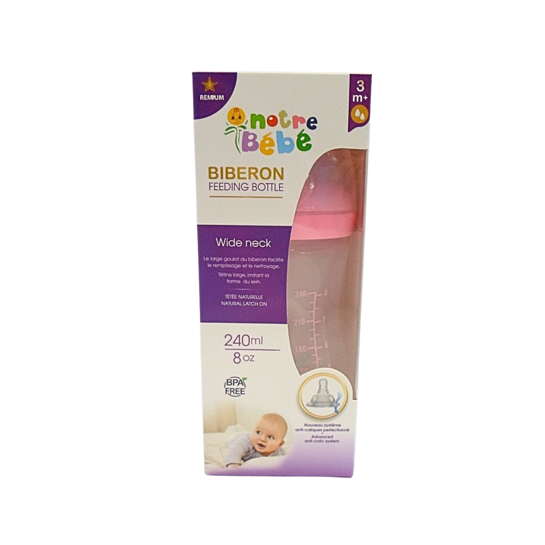 Notre Bébé Biberon Wide Neck +3 mois 240ml